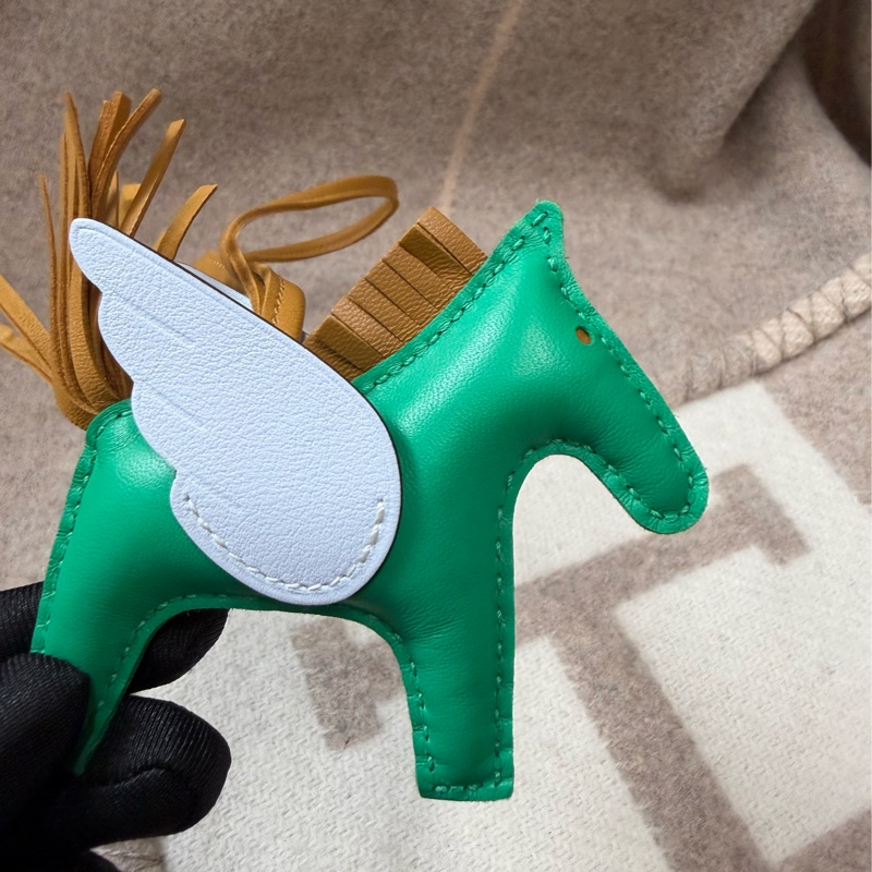 愛馬仕 Hermes RODEO PM 小飛馬 吊飾 掛飾 薄荷綠/芝麻色/霧霾藍-6