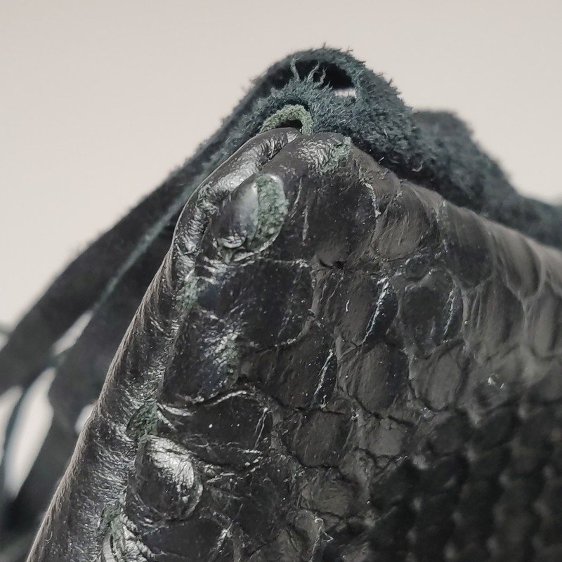 Saint Laurent牛皮純色黑色流蘇斜挎包單肩包-15