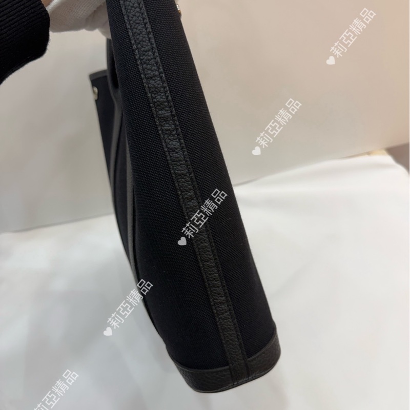 莉亞精品♡ Hermes 花園托特包直式 黑 二手美包-4