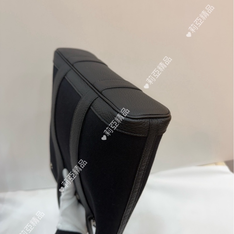 莉亞精品♡ Hermes 花園托特包直式 黑 二手美包-9