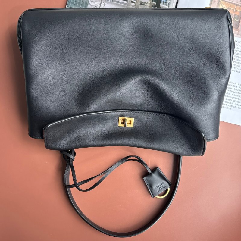 男女皆可 中號 ::BALENCIAGA::Rodeo Medium 中款金釦手提包 肩背包 斜背包-0