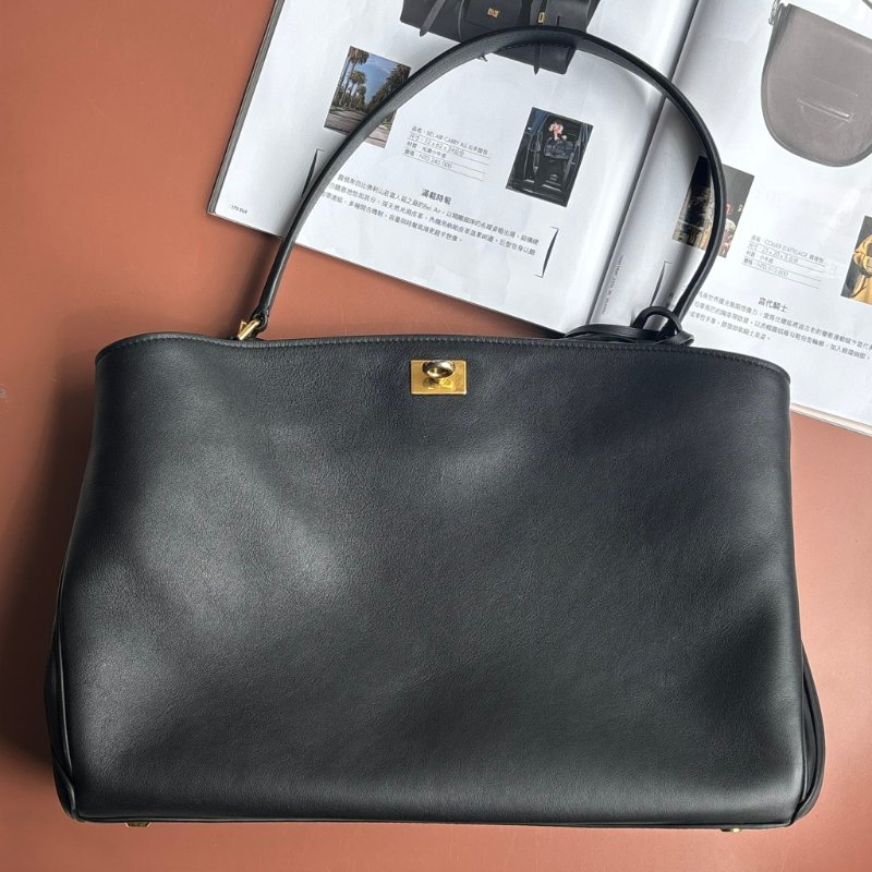 男女皆可 中號 ::BALENCIAGA::Rodeo Medium 中款金釦手提包 肩背包 斜背包-3