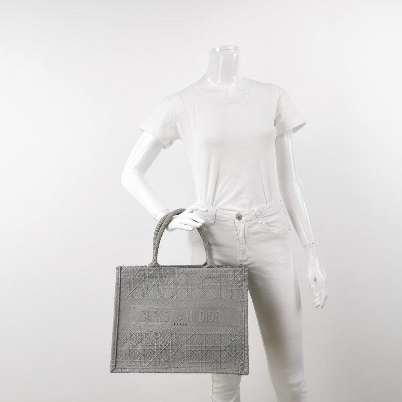 Dior BookTote中號帆布藤格紋手提包-1