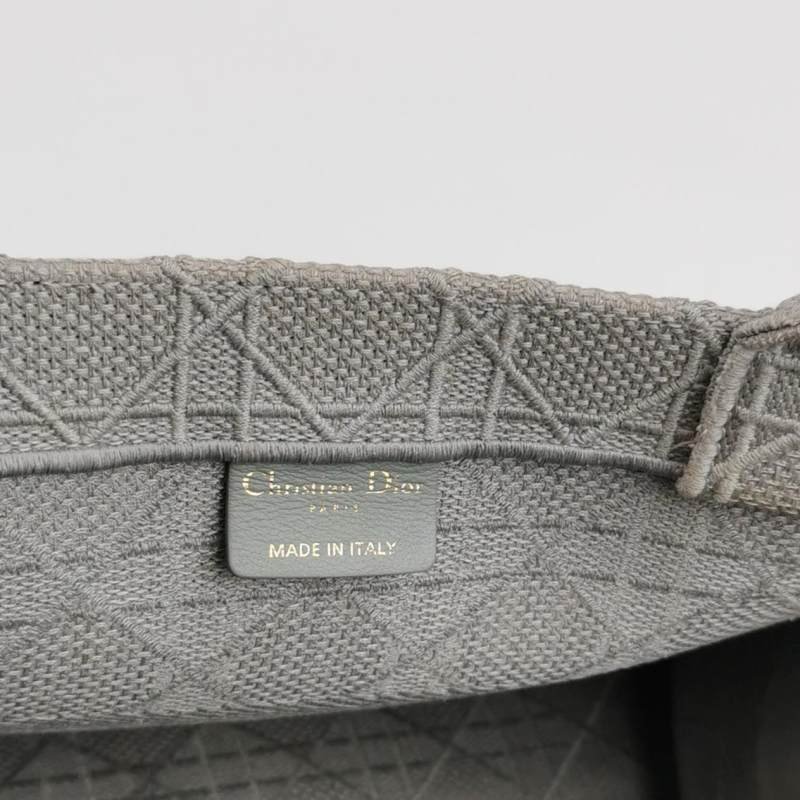 Dior BookTote中號帆布藤格紋手提包-7
