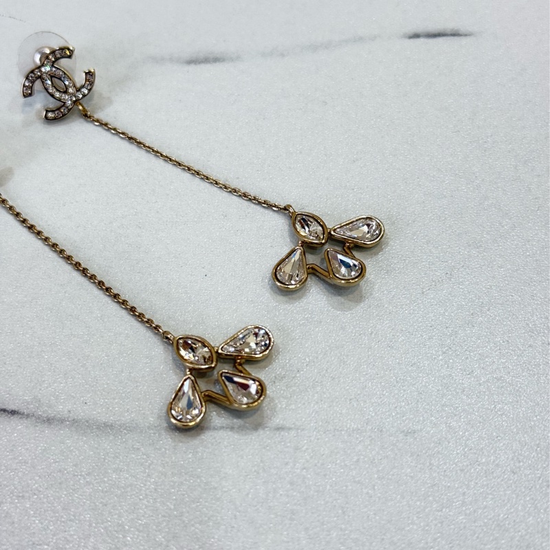 Chanel 水鑽長耳環 代購兩萬五-2