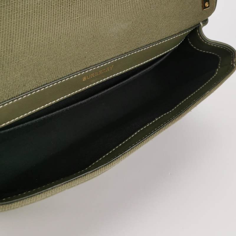 Burberry Lola蘿納包小號羊皮帆布TB標識字母logo斜挎包單肩包-6