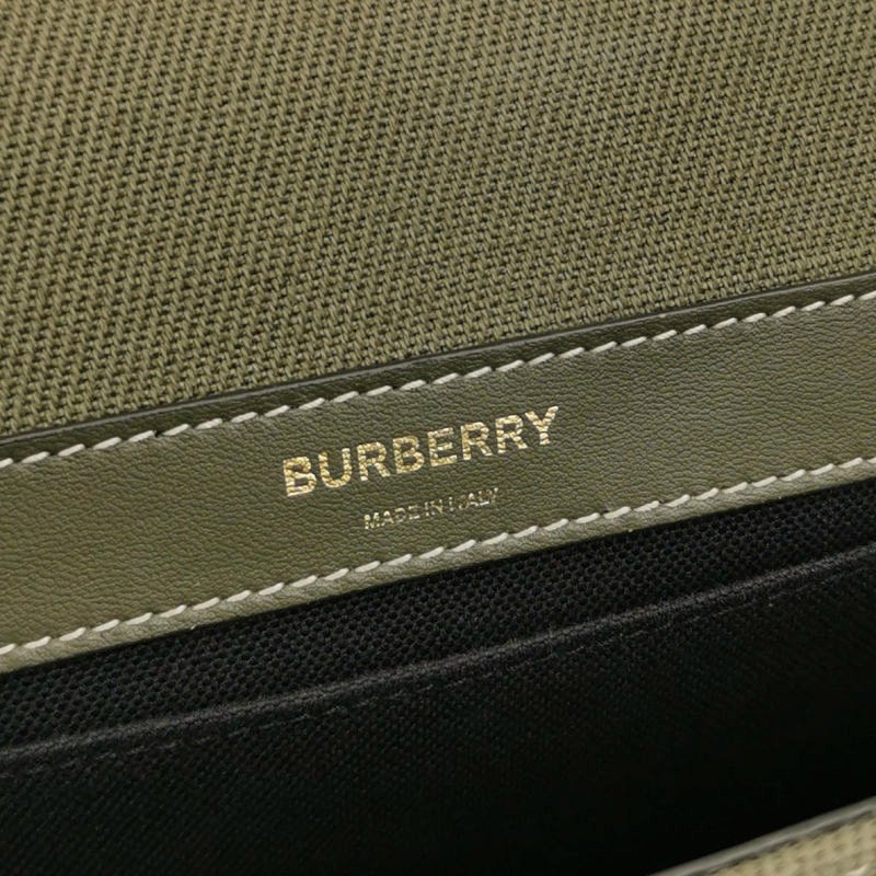 Burberry Lola蘿納包小號羊皮帆布TB標識字母logo斜挎包單肩包-7