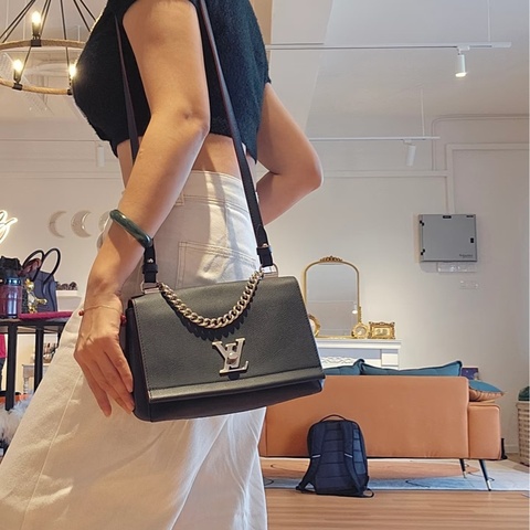 👙👙LV Locke bb黑銀荔枝牛皮