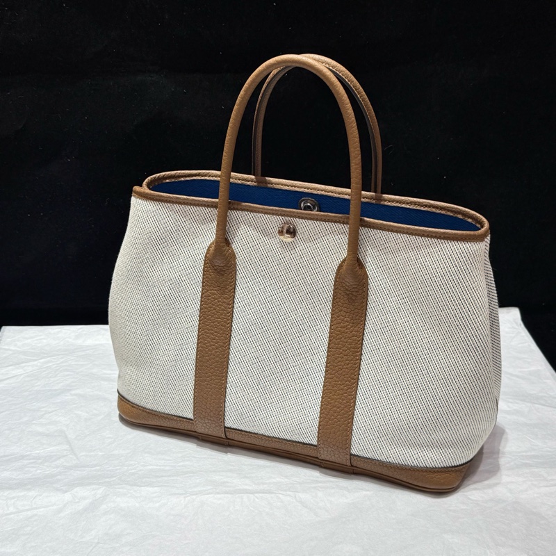 Hermes garden party30 栗子色拼藍 u刻-0
