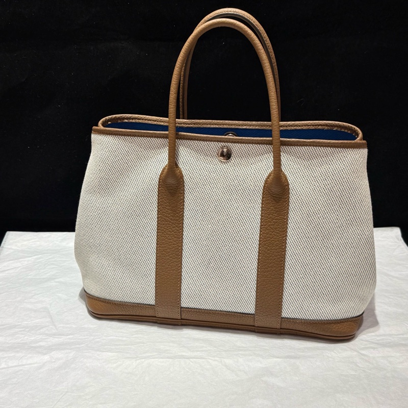 Hermes garden party30 栗子色拼藍 u刻-1