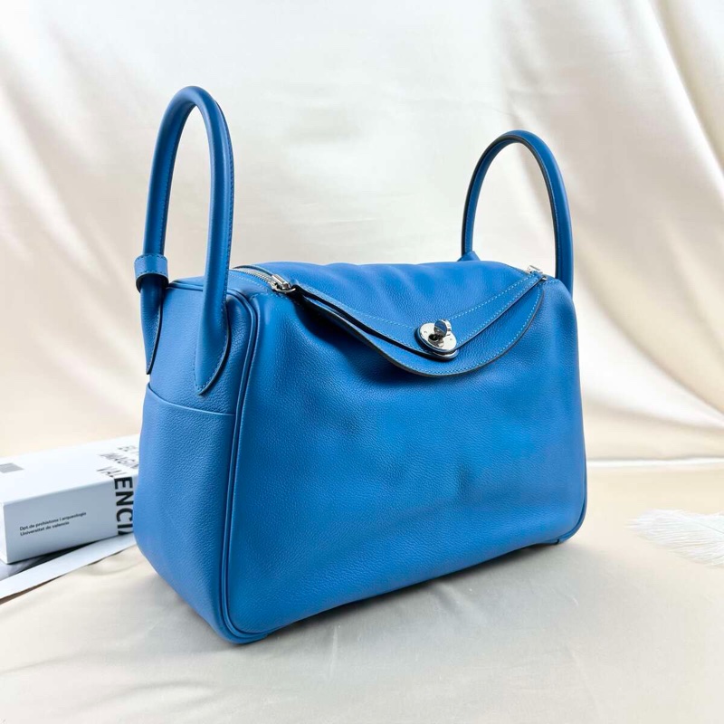 Hermes • Lindy 30 水彩藍銀釦 Evercolor皮-1