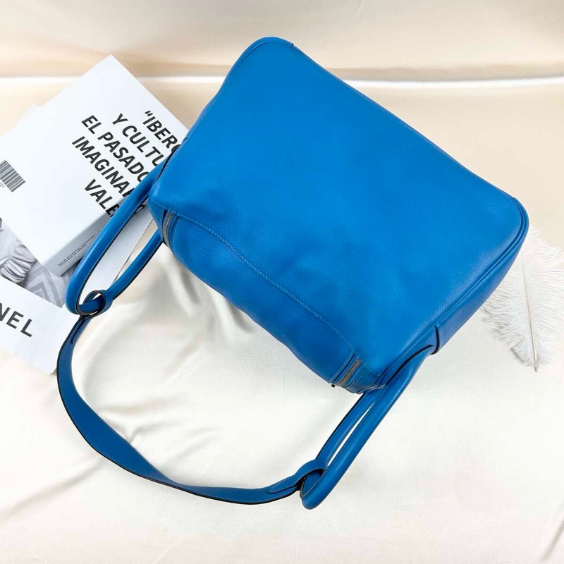 Hermes • Lindy 30 水彩藍銀釦 Evercolor皮-3