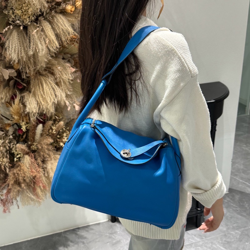 Hermes • Lindy 30 水彩藍銀釦 Evercolor皮-4
