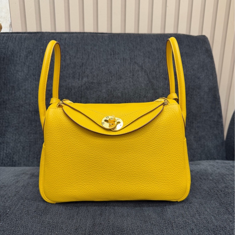 愛馬仕/hermes琥珀黃銀扣lindy26 TC皮閒置好成色-0