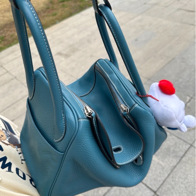 Hermes • Lindy 30 牛仔藍銀釦 Togo皮-2