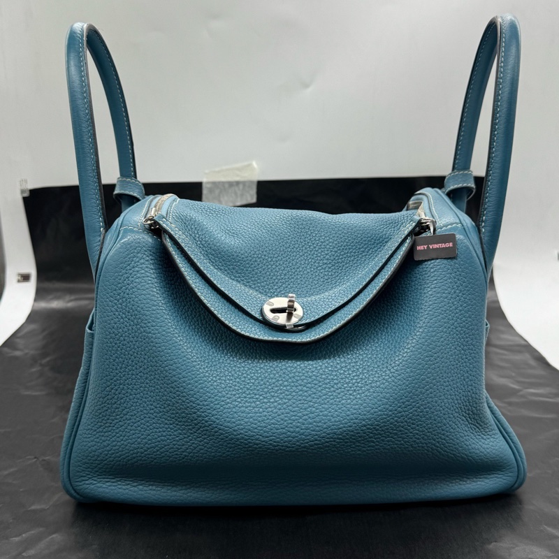 Hermes • Lindy 30 牛仔藍銀釦 Togo皮-5