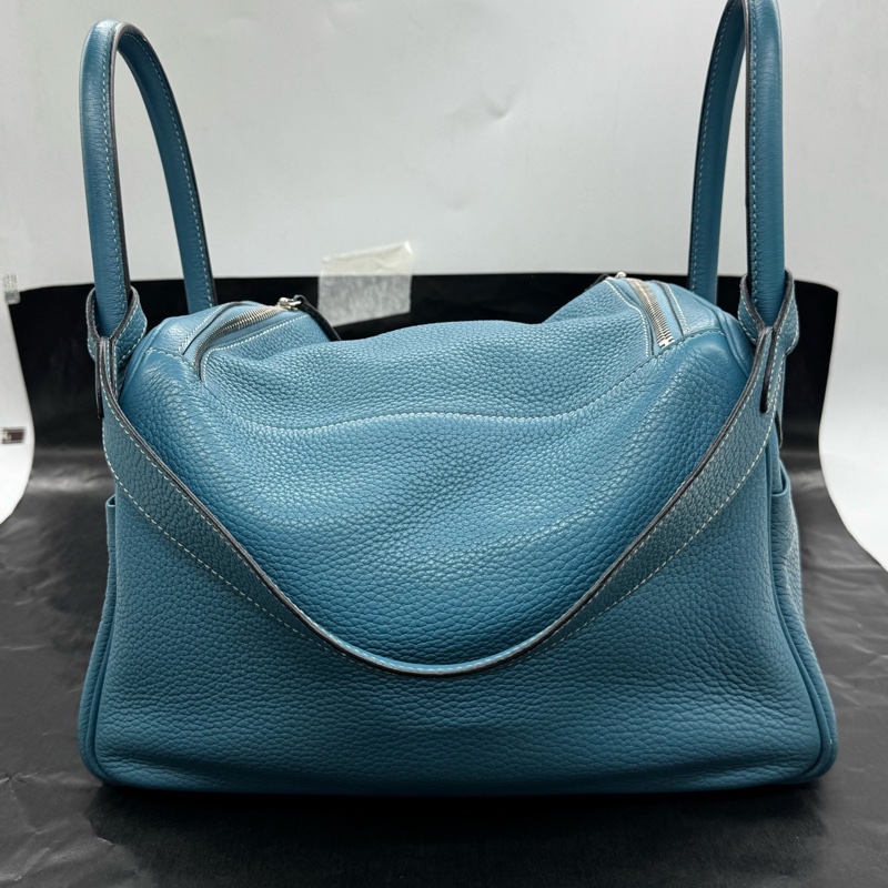 Hermes • Lindy 30 牛仔藍銀釦 Togo皮-6