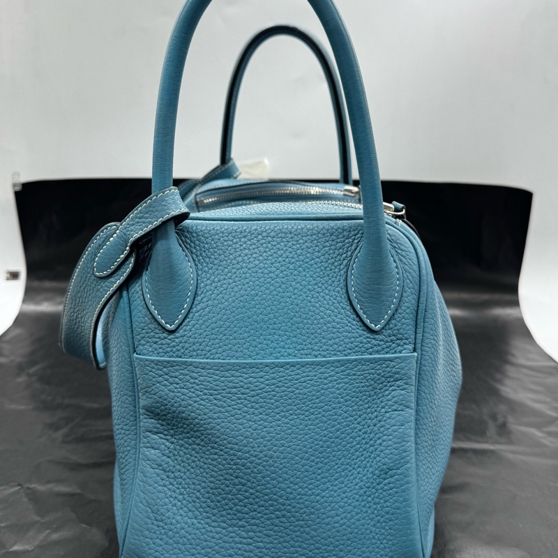 Hermes • Lindy 30 牛仔藍銀釦 Togo皮-7