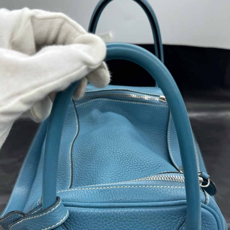 Hermes • Lindy 30 牛仔藍銀釦 Togo皮-8