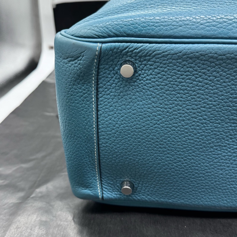Hermes • Lindy 30 牛仔藍銀釦 Togo皮-15