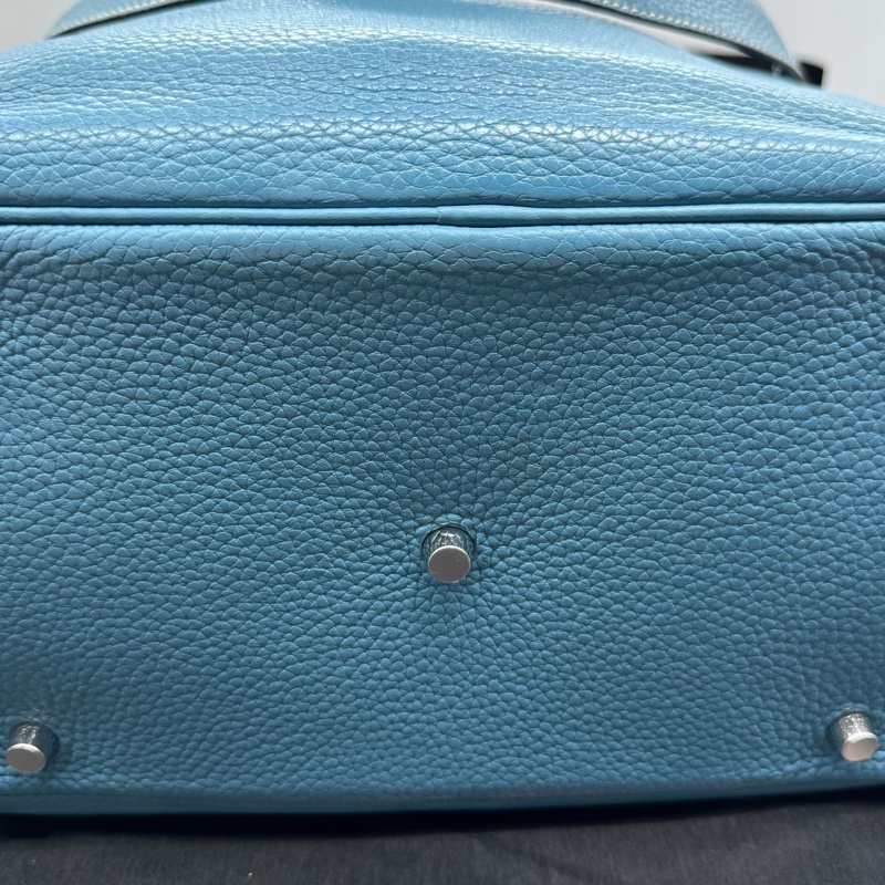 Hermes • Lindy 30 牛仔藍銀釦 Togo皮-16