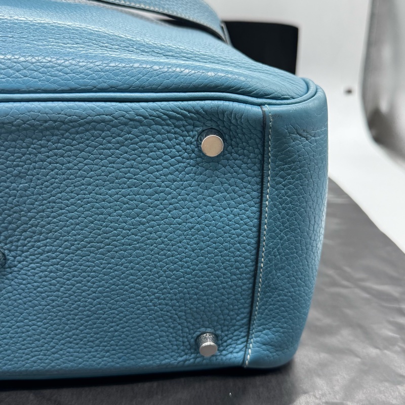 Hermes • Lindy 30 牛仔藍銀釦 Togo皮-18