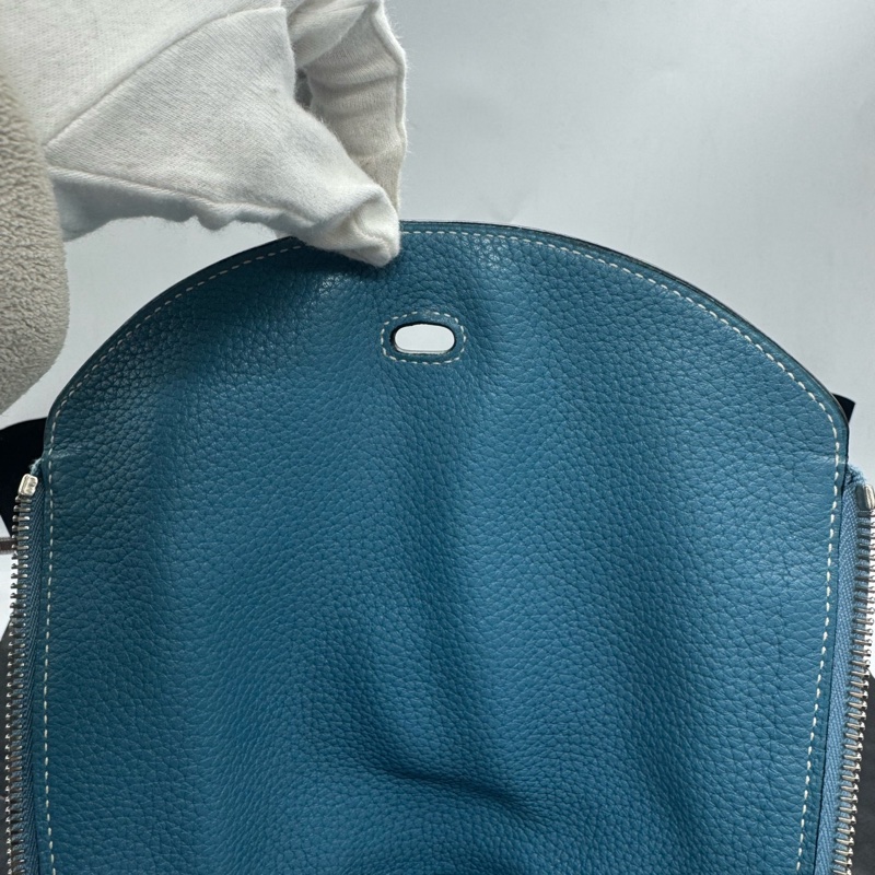 Hermes • Lindy 30 牛仔藍銀釦 Togo皮-26