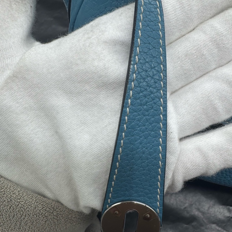 Hermes • Lindy 30 牛仔藍銀釦 Togo皮-27
