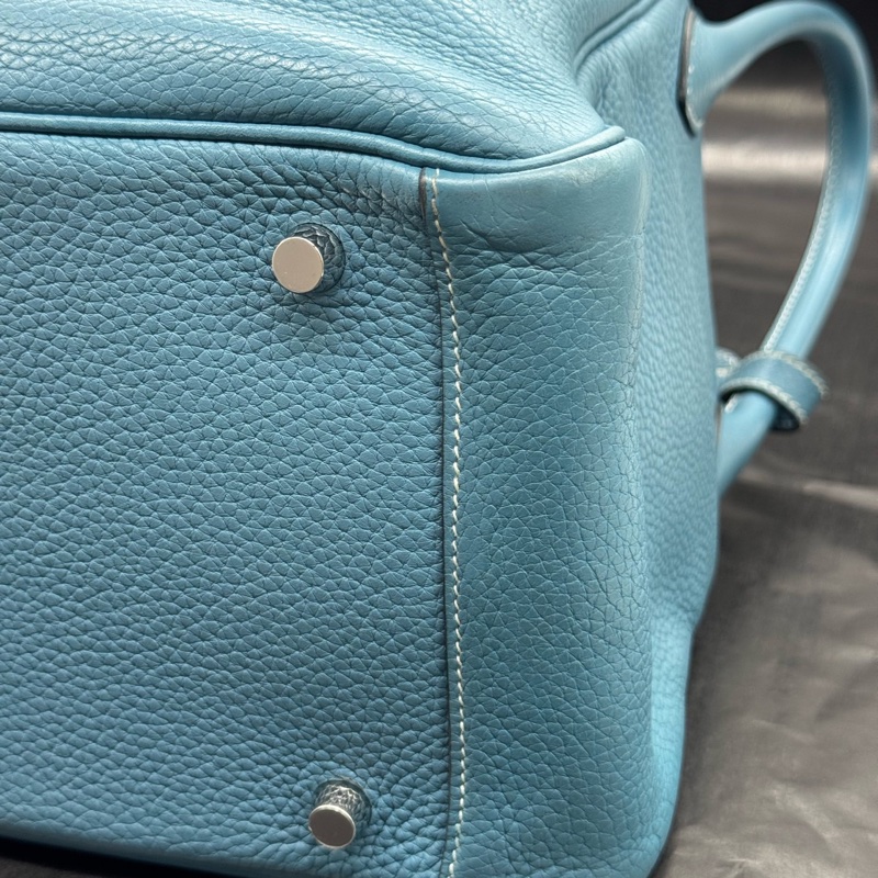 Hermes • Lindy 30 牛仔藍銀釦 Togo皮-29