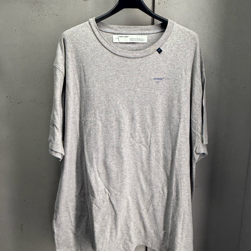 二手off white灰色短袖T恤-0
