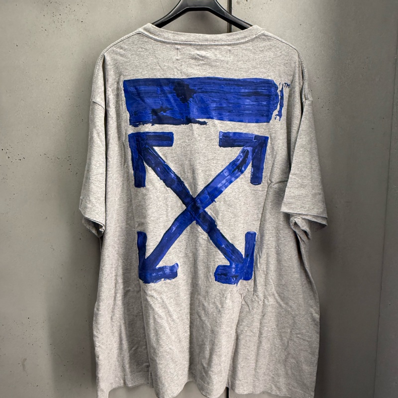 二手off white灰色短袖T恤-1