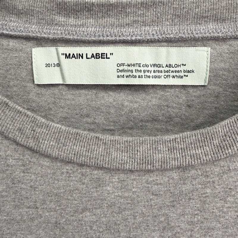 二手off white灰色短袖T恤-2
