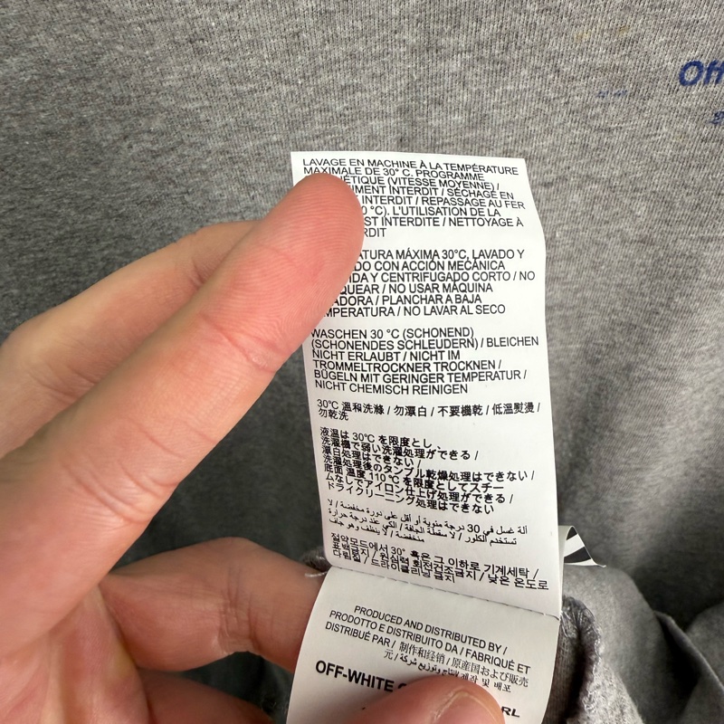 二手off white灰色短袖T恤-4
