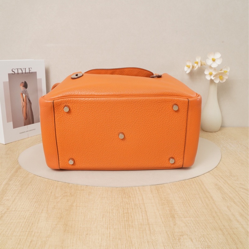 Hermes • Lindy 30 火焰橙銀釦 Togo皮-4