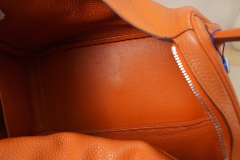 Hermes • Lindy 30 火焰橙銀釦 Togo皮-12