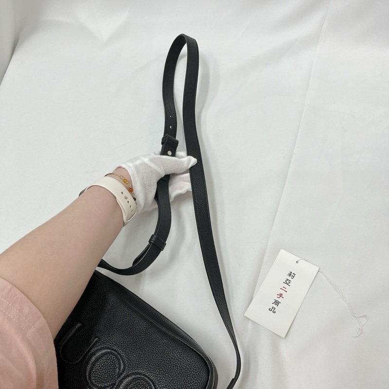 莉亞精品♡Gucci768391 黑logo相機包 二手-13