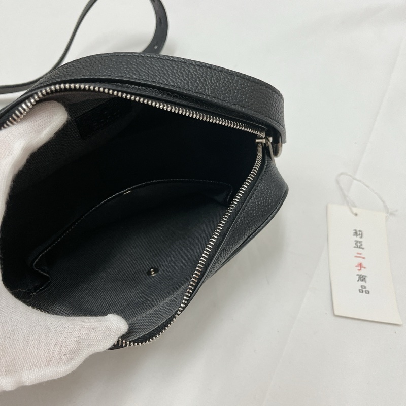 莉亞精品♡Gucci768391 黑logo相機包 二手-16