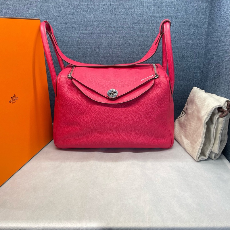 Hermes • Lindy 30 極致粉銀釦 Togo皮-1