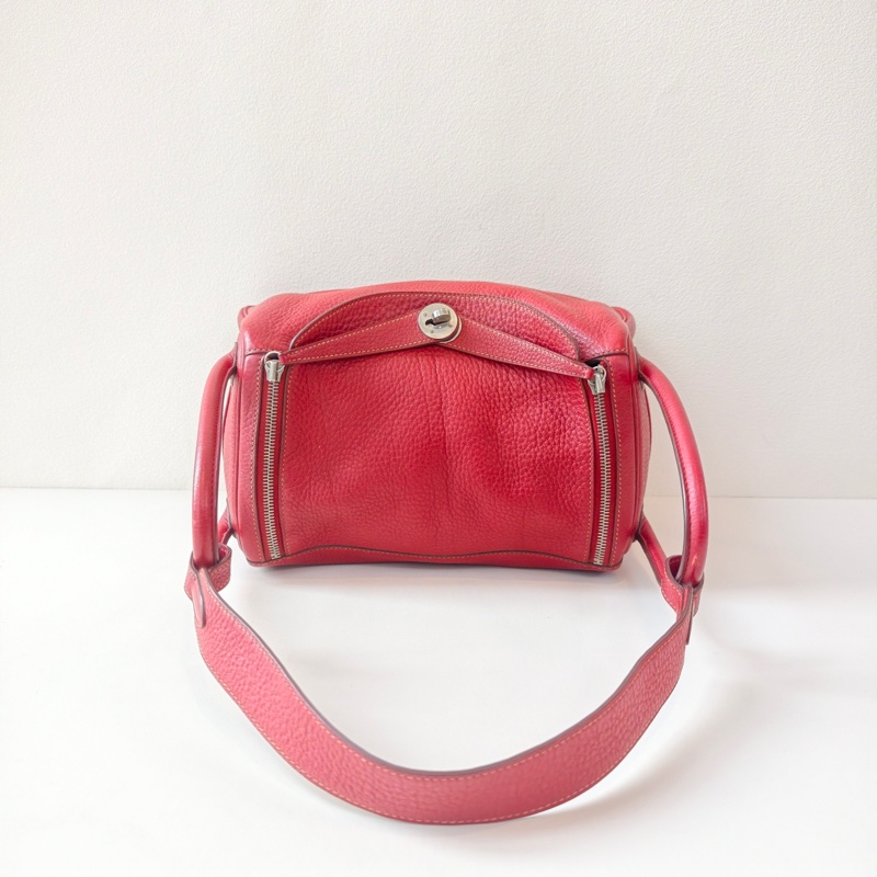 Hermes • Lindy 30 國旗紅銀釦 Tc皮-8