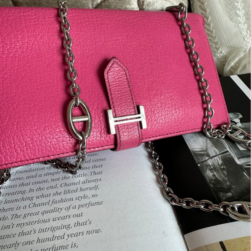 愛馬仕 包 皮夾 長銀包 Hermès Bearn 長夾 粉紅色-7