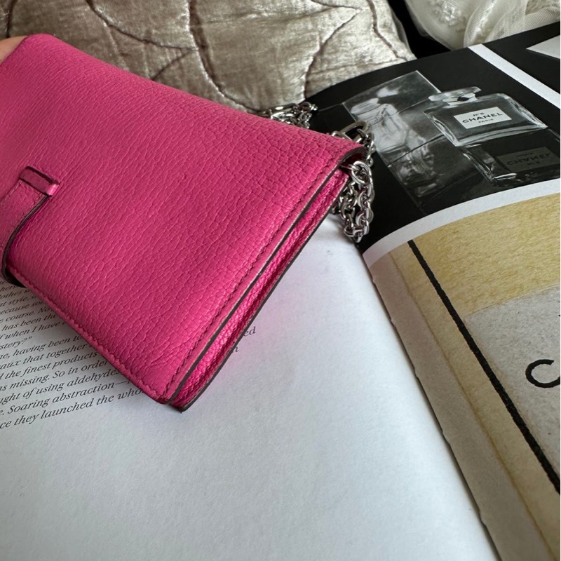 愛馬仕 包 皮夾 長銀包 Hermès Bearn 長夾 粉紅色-15