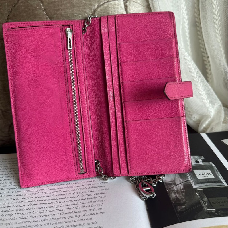 愛馬仕 包 皮夾 長銀包 Hermès Bearn 長夾 粉紅色-18