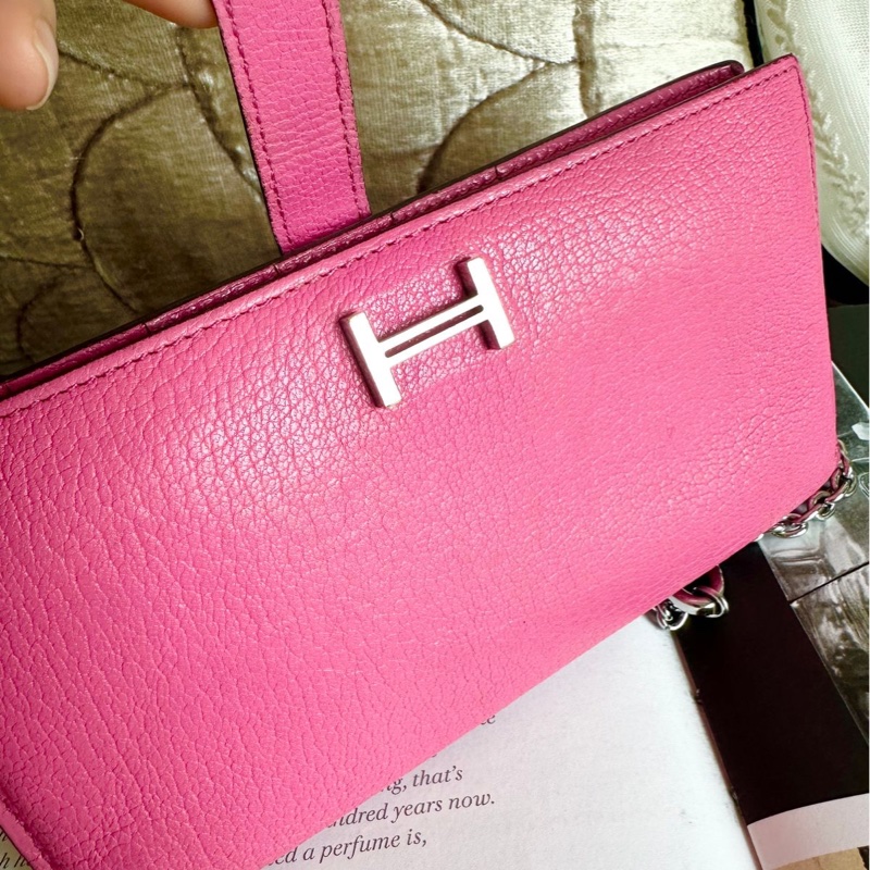 愛馬仕 包 皮夾 長銀包 Hermès Bearn 長夾 粉紅色-19