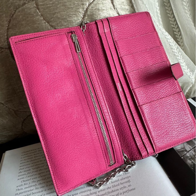 愛馬仕 包 皮夾 長銀包 Hermès Bearn 長夾 粉紅色-21