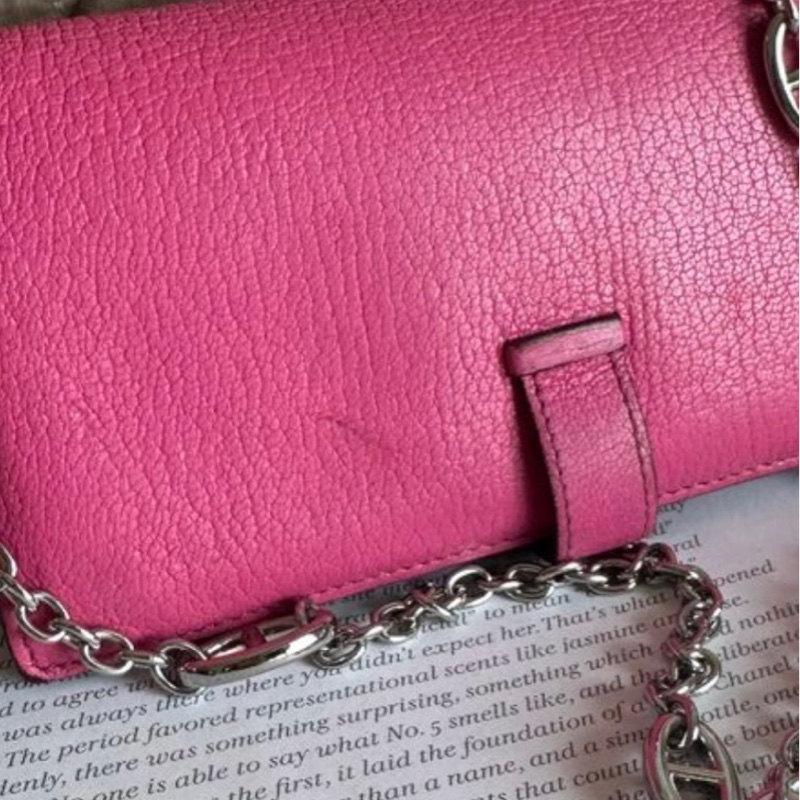 愛馬仕 包 皮夾 長銀包 Hermès Bearn 長夾 粉紅色-32