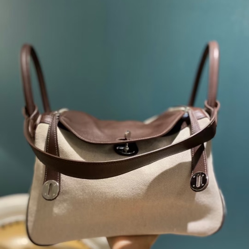 Hermes • Lindy 30 烏木色Swift皮帆布拼接 銀釦 絕版款全網唯一☝🏻-1