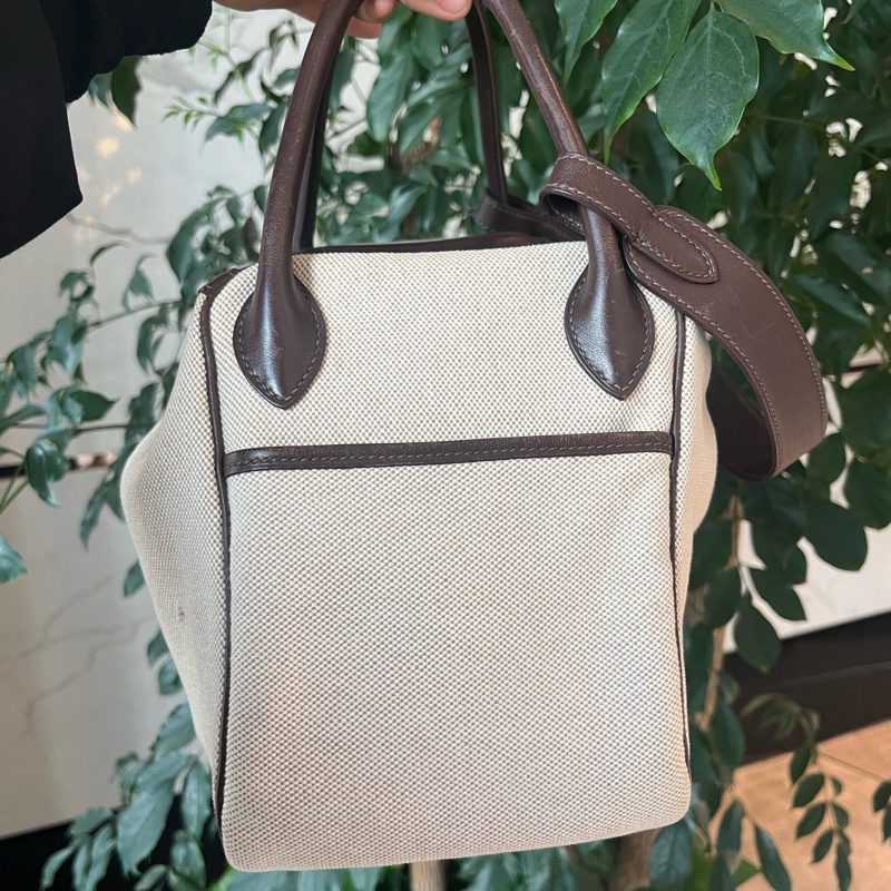 Hermes • Lindy 30 烏木色Swift皮帆布拼接 銀釦 絕版款全網唯一☝🏻-2