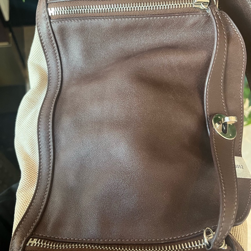 Hermes • Lindy 30 烏木色Swift皮帆布拼接 銀釦 絕版款全網唯一☝🏻-6