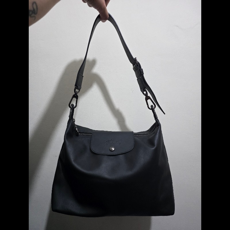 LongChamp Hobo Bag (Black)-0