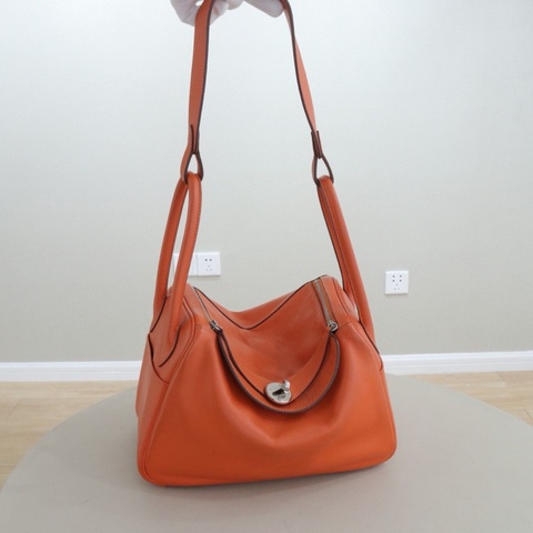 Hermes • Lindy 26 火焰橙銀釦 Evercolor皮 全網最低☝🏻